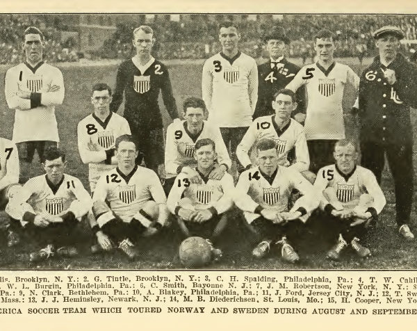 USMNT in Sweden, August 1916